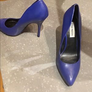 Blue Steve Madden heels. Size 8.  Slightly worn